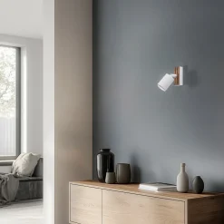 Envostar Tino veggspot 1 lyskilde hvit/tre| Spotter I Tak