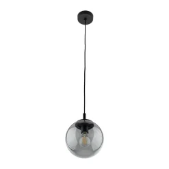 TK Lighting Esme hengelampe, Ø 30 cm, røykgrå, glass, kuppel, E27| Pendellamper