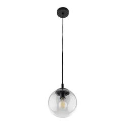 TK Lighting Esme hengelampe, Ø 30 cm, transparent, glass, globus, E27 Sale
