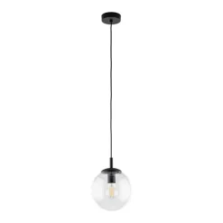 TK Lighting Esme hengelampe, Ø 30 cm, transparent, glass, globus, E27 Sale