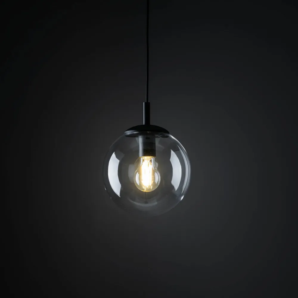 TK Lighting Esme hengelampe, Ø 30 cm, transparent, glass, globus, E27 Sale
