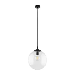 TK Lighting Esme hengelampe, Ø 35 cm, transparent, glass, globe, E27 Sale