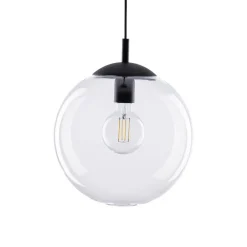 TK Lighting Esme hengelampe, Ø 35 cm, transparent, glass, globe, E27 Sale