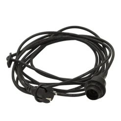 STAR TRADING E27-sokkel med Ute-kabel, 5 m, hvit| Elektromateriell|Tilbehør