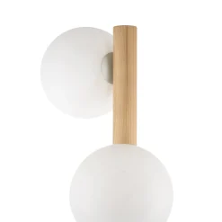 TK Lighting Estera gulvlampe, opalt glass, treramme, 132 cm, 3 lyskilder| Gulvlamper