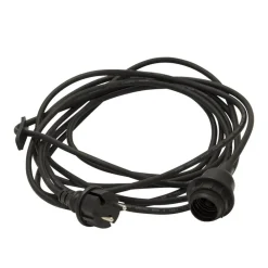 STAR TRADING E27-stikkontakt med Ute-kabel, 5 m, svart Online
