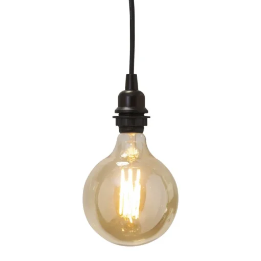 STAR TRADING E27-stikkontakt med Ute-kabel, 5 m, svart Online