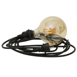 STAR TRADING E27-stikkontakt med Ute-kabel, 5 m, svart Online