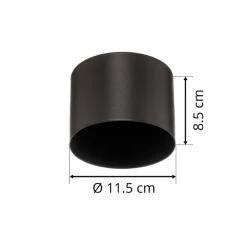 Euluna downlight Chloe, svart, Ø 11,5 cm stivt stål| Spotter I Tak