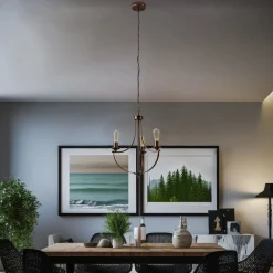 Euluna Gina lysekrone i brun, 3 lyskilder| Lysekroner