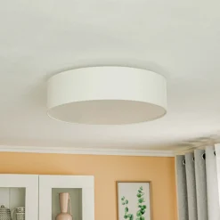 Euluna rulleteppe, stoffskygge ecru, Ø 50 cm Online