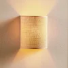 Euluna vegglampe jute, brun, tekstil, 24 cm høy, E27 New