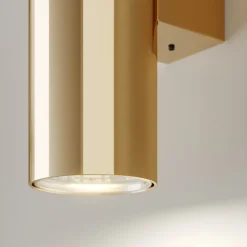 Euluna vegglampe Marion, messing Høyde 18 cm Stål opp/ned| Design- Og Hotellbelysning|Vegglamper