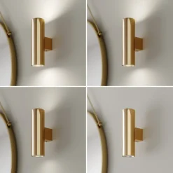 Euluna vegglampe Marion, messing Høyde 18 cm Stål opp/ned| Design- Og Hotellbelysning|Vegglamper