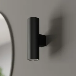 Euluna vegglampe Marion, svart Høyde 18 cm Stål opp/ned Outlet