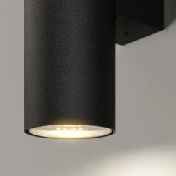 Euluna vegglampe Marion, svart Høyde 18 cm Stål opp/ned Outlet