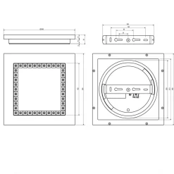 EVN ALQ LED-panel hvit 12W 25x25cm 3,000K| Kontorbelysning