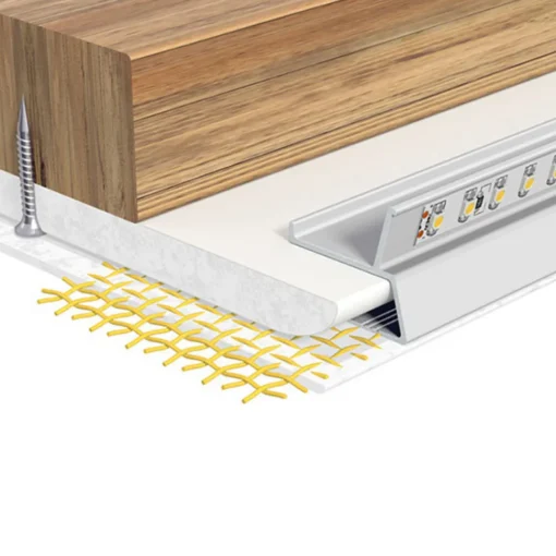 EVN APTBU alu.-profil rettet mot veggen, 100cm alu Discount