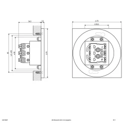 EVN LQ230 LED innfelt vegglampe direkte hvit New