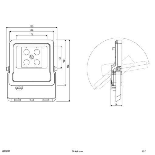 EVN Panthera utendørs LED-spot IP65 10 W 3 000K New