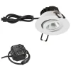 EVN PC65 innfellingslampe, rund, 3 000 K hvit| Taklamper Utendørs