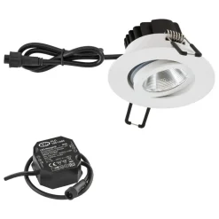 EVN PC65 innfellingslampe, rund, 3 000 K hvit| Taklamper Utendørs