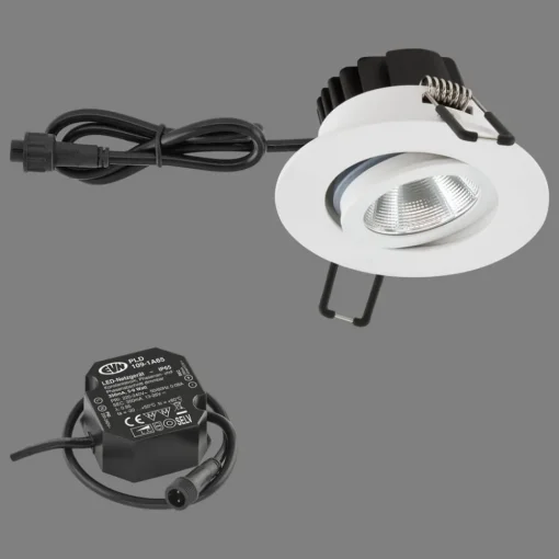 EVN PC65 innfellingslampe, rund, 3 000 K hvit| Taklamper Utendørs