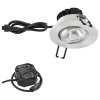 EVN PC65 innfellingslampe, rund, 3 000 K alu| Taklamper Utendørs