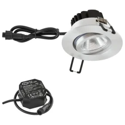 EVN PC65 innfellingslampe, rund, 3 000 K alu| Taklamper Utendørs