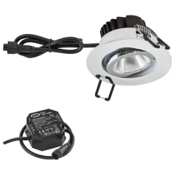 EVN PC65 innfellingslampe, rund, 3 000 K krom| Taklamper Utendørs