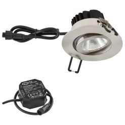 EVN PC65 Utendørs innfellingslampe rund, 3000K stål| Taklamper Utendørs