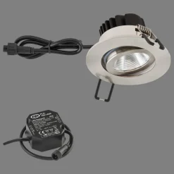 EVN PC65 Utendørs innfellingslampe rund, 3000K stål| Taklamper Utendørs