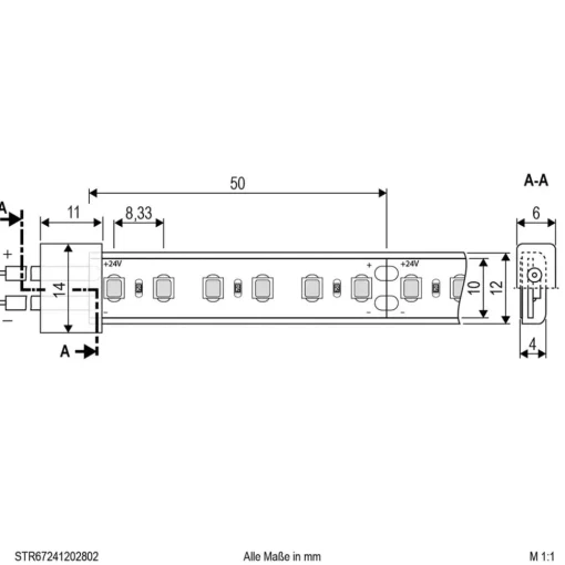 EVN STR6724 LED-stripe IP67 5m 72W 3000K| Lysstriper