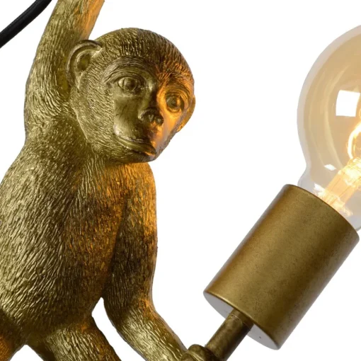 Lucide Extravaganza Chimpanse-vegglampe, gull matt/sort| Vegglamper