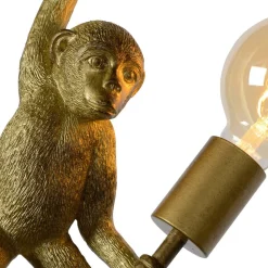 Lucide Extravaganza Chimpanse-vegglampe, gull matt/sort| Vegglamper