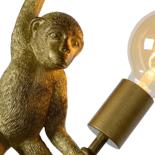 Lucide Extravaganza Chimpanse-vegglampe, gull matt/sort| Vegglamper