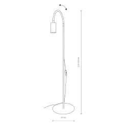 Nowodvorski Lighting Eye Flex gulvlampe med fleksibel arm, svart Discount