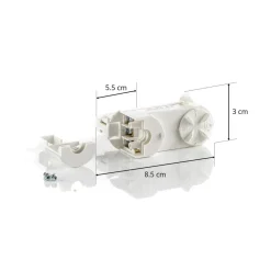 GLOBAL 3-fase multiadapter Noa, bæreevne 10kg, hvit Discount