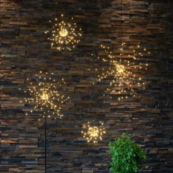 STAR TRADING Firework LED-hengelampe, svart, metall, Ø 26 cm, støpsel Online