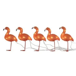 Konstsmide Season Flamingo LED-dekorasjonslys i et sett med 5 stk| Dekorasjonsbelysning
