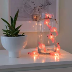 Konstsmide Season Flamingoer LED-lyslenke, batteridrevet| Dekorasjonsbelysning