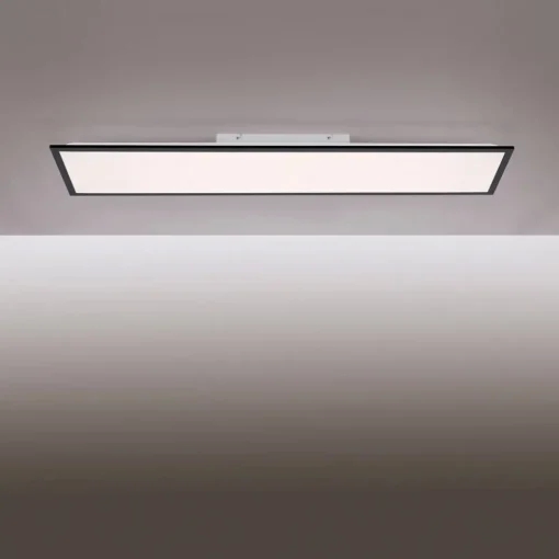 JUST LIGHT. GmbH Flat LED-monteringspanel CCT, svart, 119 x 29 cm| Butikkbelysning|Kontorbelysning