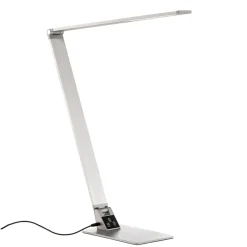 Fabas Luce Flat LED-skrivebordslampe Wasp i aluminium
