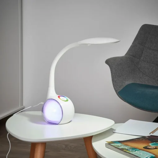 Globo Fleksibel bordlampe Paula med LED-lys, hvit Hot