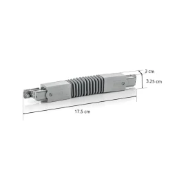 GLOBAL Fleksibel forbindelse for HV-strømskinne Noa, grå| Skinnesystem