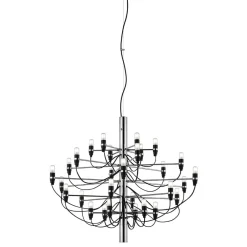 FLOS 2097/50 LED-lysekrone, frostet, krom| Lysekroner