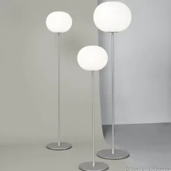 FLOS Glo-Ball Floor 2 gulvlampe, matt sølv Discount