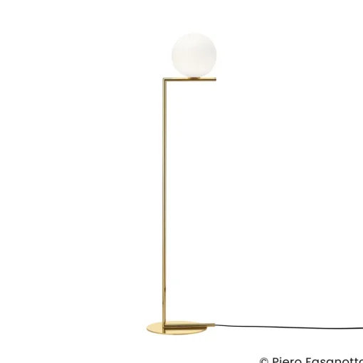 FLOS gulvlampe IC F1 10th Anniversary, gullbelagt, dimbar Discount