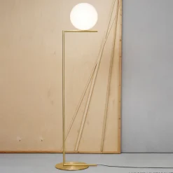 FLOS IC F2 gulvlampe i børstet messing Sale