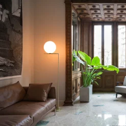 FLOS IC F2 gulvlampe i børstet messing Sale